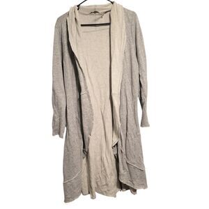 Soft Surroundings Gray Long Line Cardigan Sweater Size Petite Large
